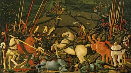 Die Schlacht von San Romano im Jahr 1432, ca. 1456